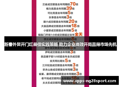 新春外贸开门红最佳实践策略 助力企业高效开局赢得市场先机