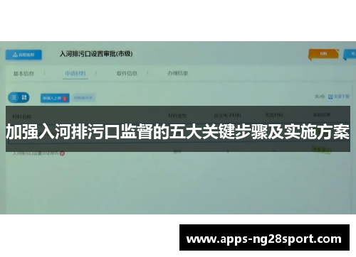 加强入河排污口监督的五大关键步骤及实施方案